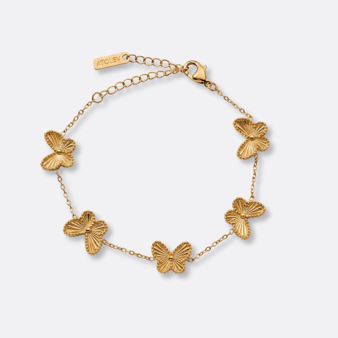 Pulsera Mariposa Acero Baño Oro
