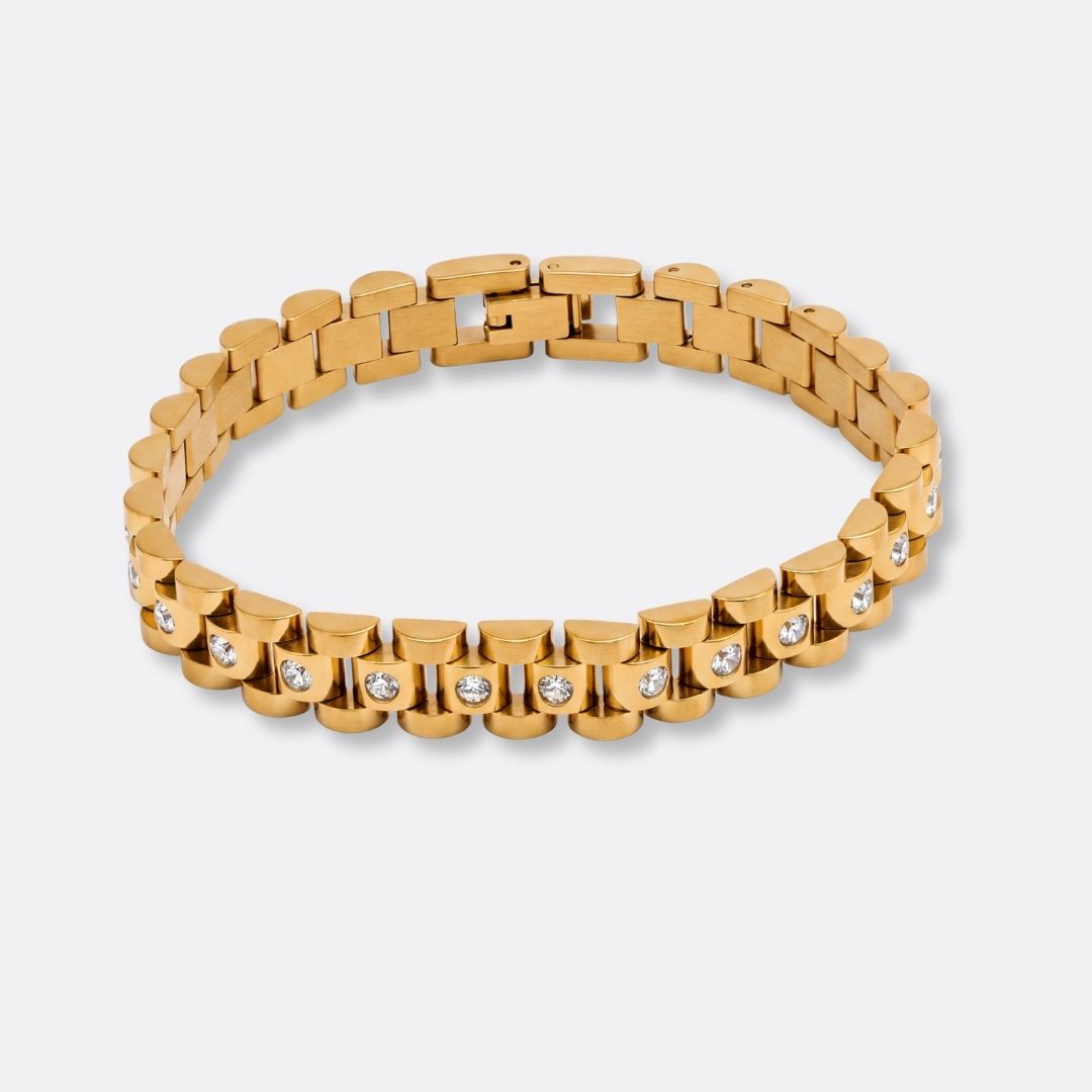 Pulsera Lance Acero Baño Oro