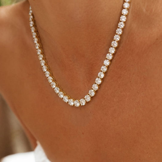 Collar Riviera Acero Baño Oro