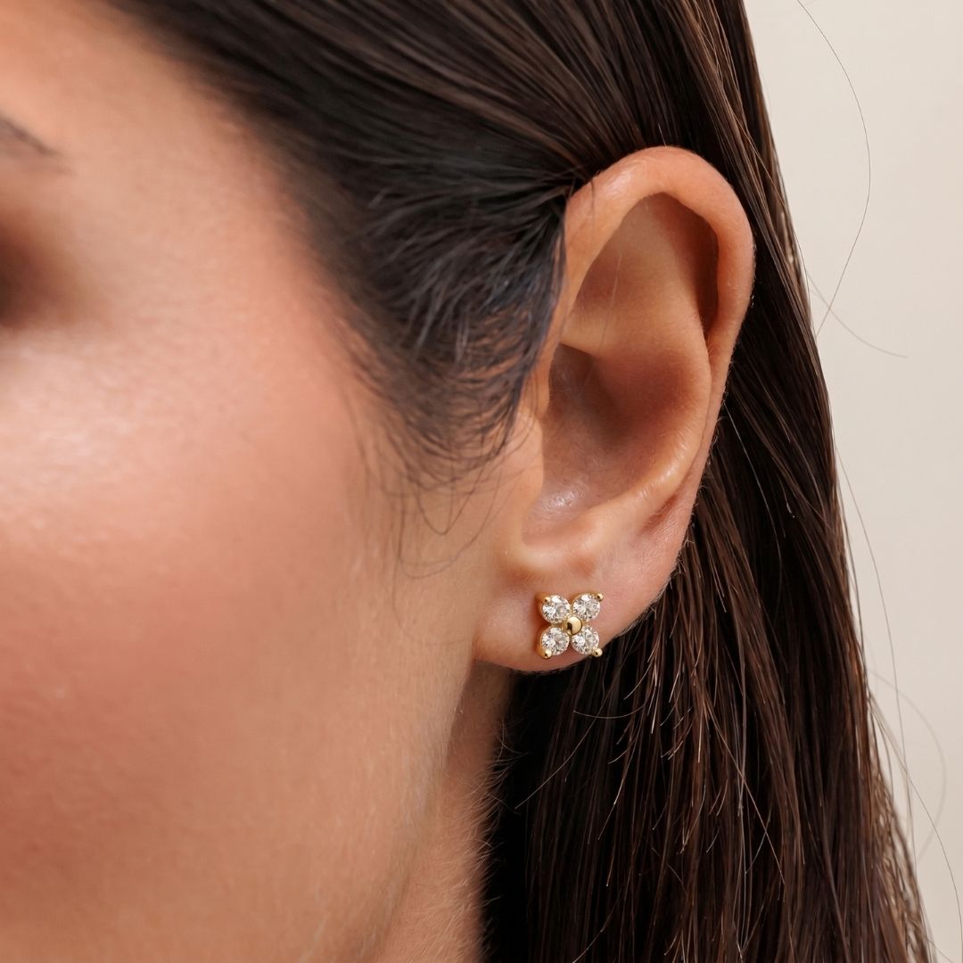Pendientes Florenza Acero Baño Oro