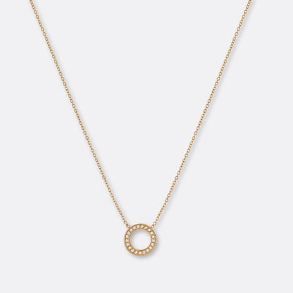 Collar Círculo Acero Baño Oro