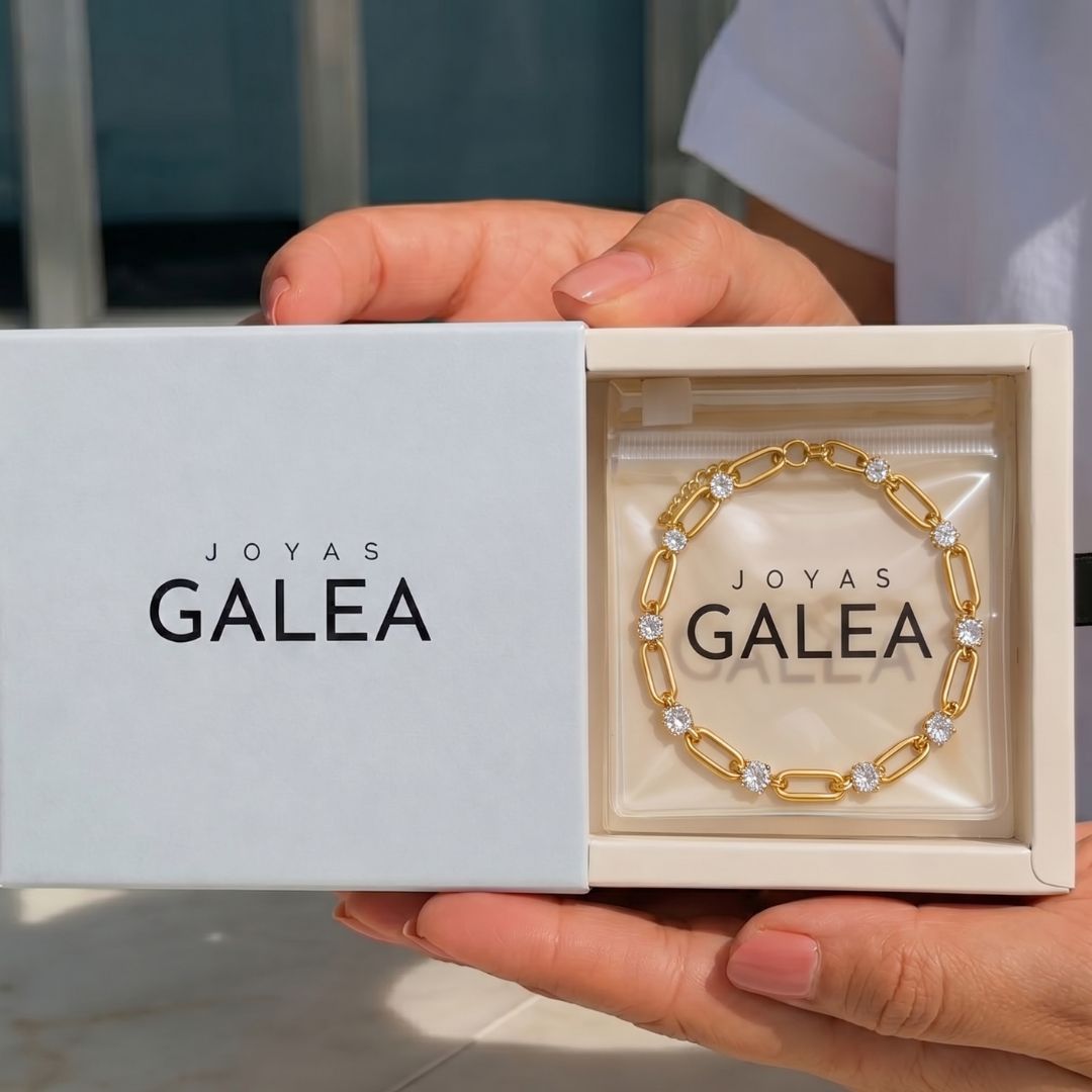 Pulsera Glamour Acero Baño Oro