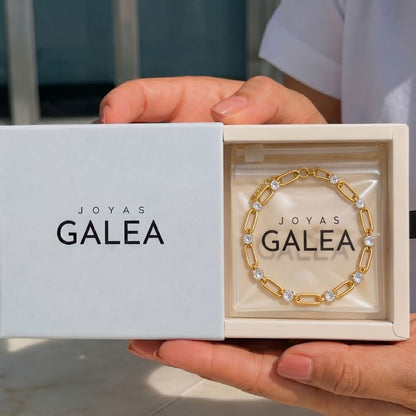 Pulsera Glamour Acero Baño Oro