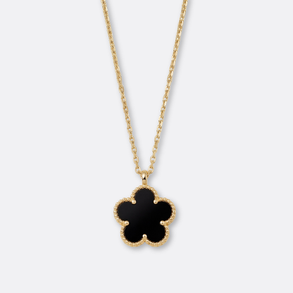 Collar Trébol Eclipse Acero Baño Oro