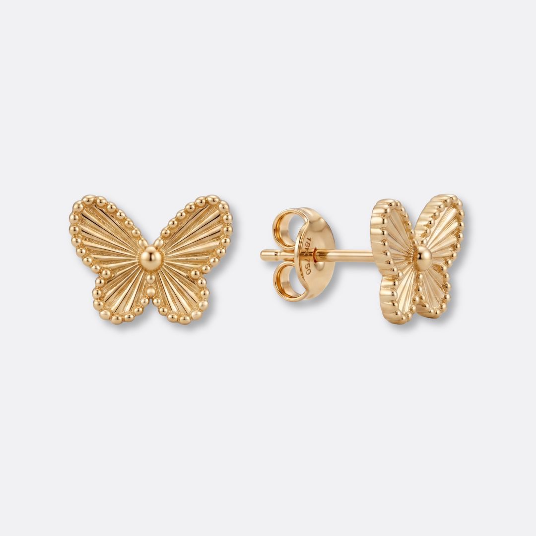 Pendientes Mariposa Acero Baño Oro