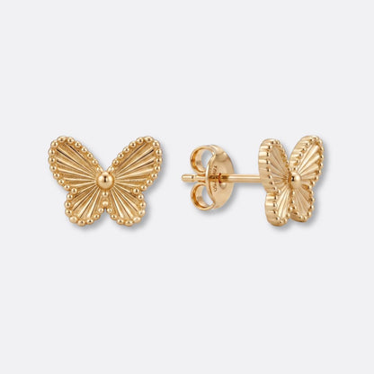 Pendientes Mariposa Acero Baño Oro